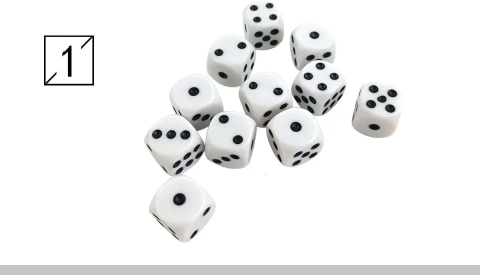 Yernea High-quality 30PcsLot 16mm Dice Set White Black Point Drinking Dice Acrylic White Round Corner D6 Points Dice Club Party (2)