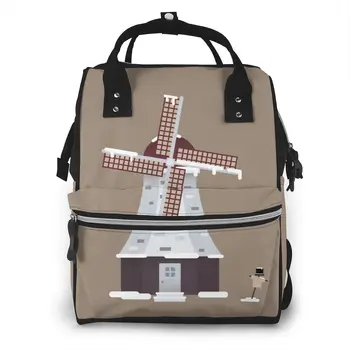 

Mummy Maternity Nappy Bag Cute Snowday Windmill Large Capacity Nappy Bag Travel Backpack Nursing Bag for Baby Care