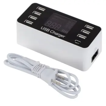 

Smart USB Charger with LCD Display with 8 USB Power Ports for Mobile Phone