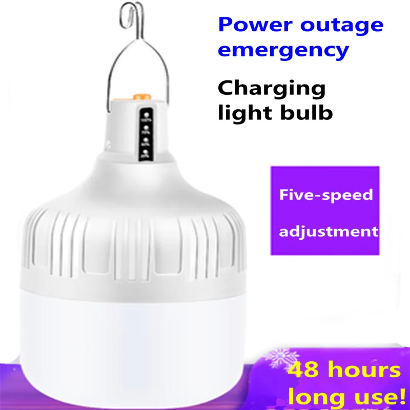 

Rechargeable led super bright home mobile wireless lighting emergency power outage bulb portable outdoor camping light bulb