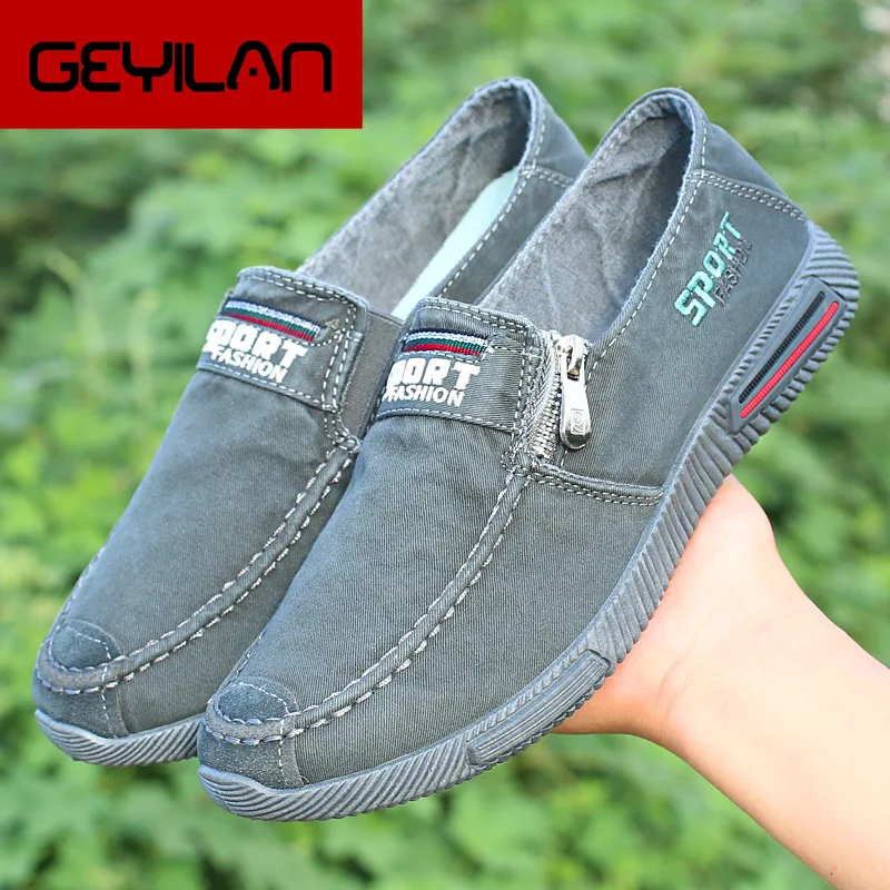 

Spring canvas casual shoes flat non-slip men's shoes Plimsolls Breathable Footwear flat Lazy Shoes Sneakers man 182