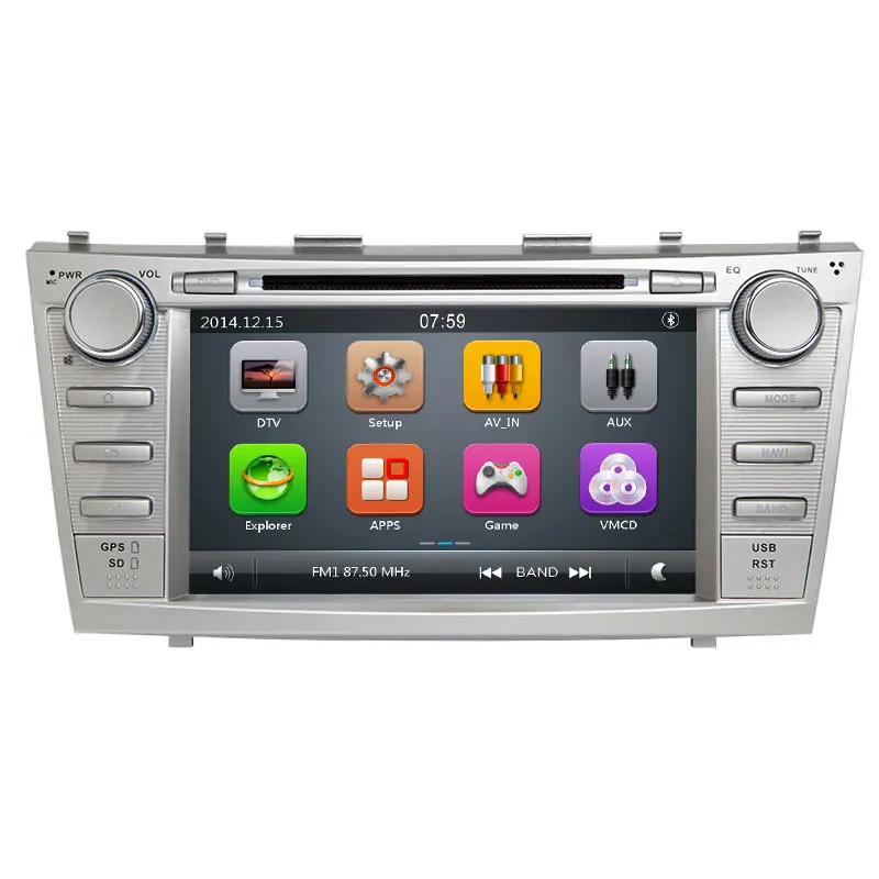 Top 2 Din Car DVD Multimedia Player For Toyota Camry 2007 2008 2009 2010 2011 Aurion GPS Navigation Head Unit Stereo Radio Audio BT 2