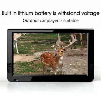 

10.2 Inch DVB T2 TFT LCD Video Player Built In Battery Freeview Caravan USB HDMI Portable Digital ATSC Universal 12V Car HD TV