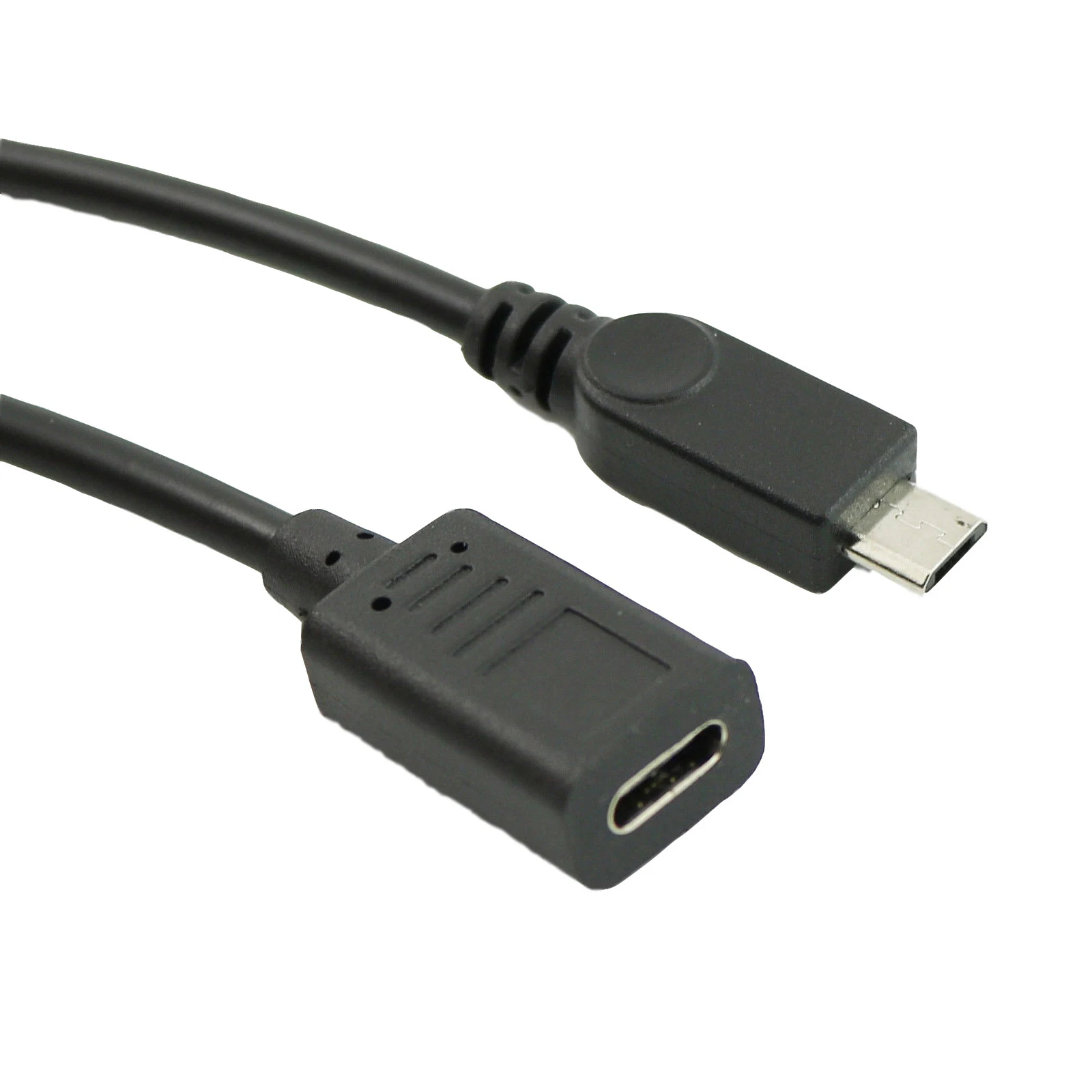 1х USB 3,1 type C мама к Micro штекер данных зарядное устройство адаптер Соединительный кабель 30 см прямой/вверх/вниз/влево/вправо Угол - Цвет: Straight Angle