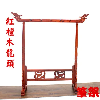 

Redwood pen hanging tap brush holder 10 needles 5 hanging pen rack student calligraphy supplies mahogany pen holder