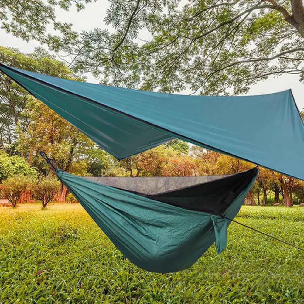 

Awning Hammock Outdoor Diamond Camping Mat Rainproof Sunscreen Mosquito Net Canopy Set FH99