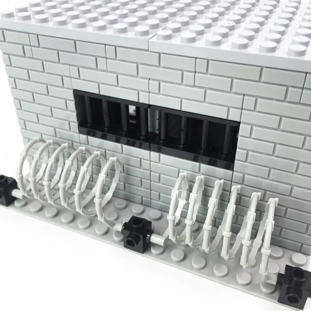 DIY Parts Prison Cell Military Building Block City Street View Barbed Wire MOC Bricks Pack Construction Toys for Kids Gifts 6