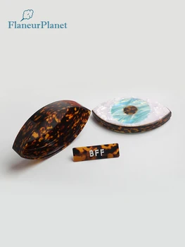 

Flaneurplanet Personalized Initial Eye Jewelry Box And Custom Hair Slide Kit Selected Gift Set