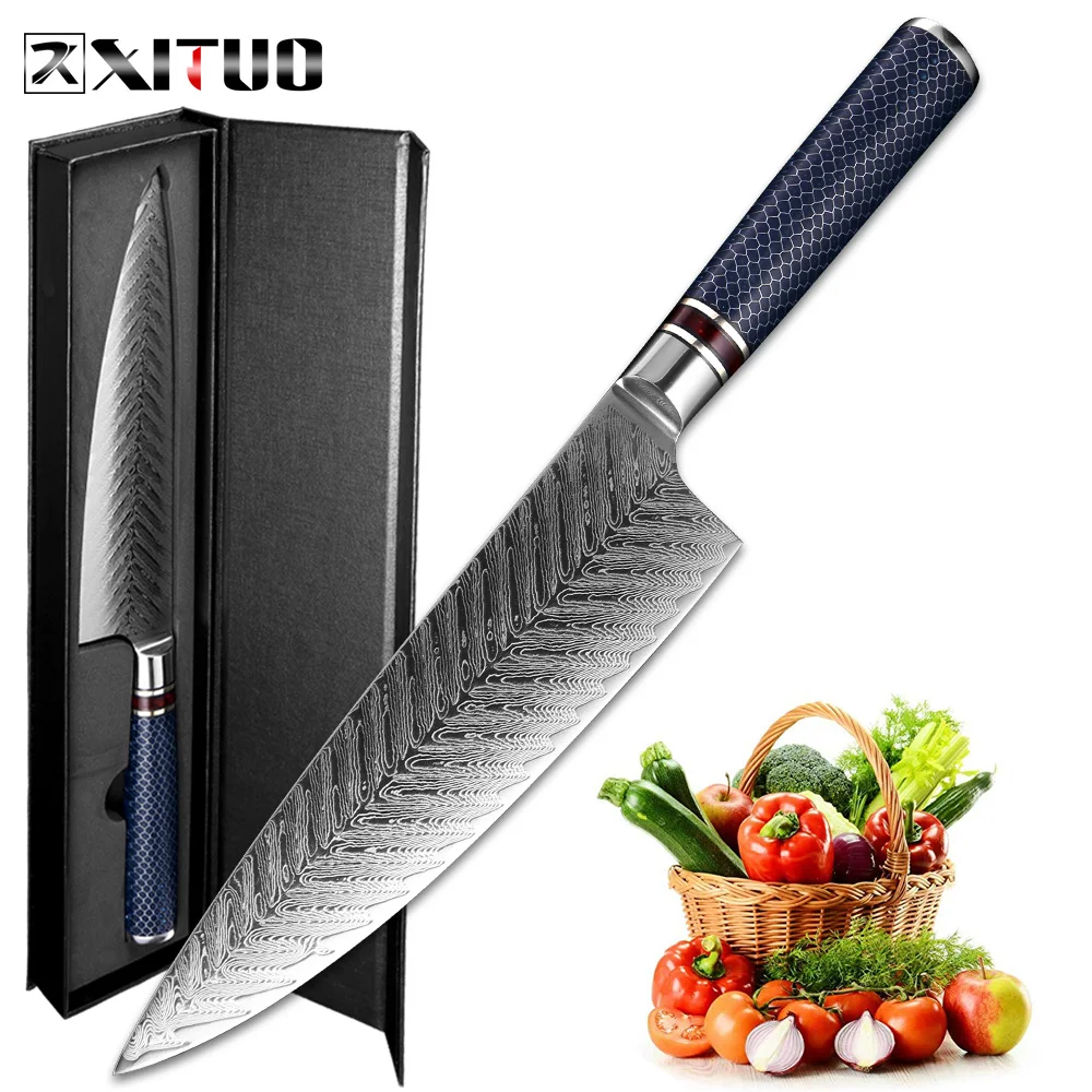 XITUO 8-inch Damascus Steel Chef Knife