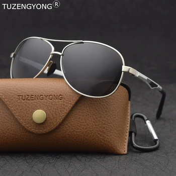 

TUZENGYONG Aluminum Polarized Sunglasses Men New Luxury Brand Men's Driving Sun Glasses Male Eyewear goggles Anti-Glare