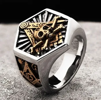 

Nordic Viking guard totem titanium steel men's ring, retro high-end original design ring clothing accessories