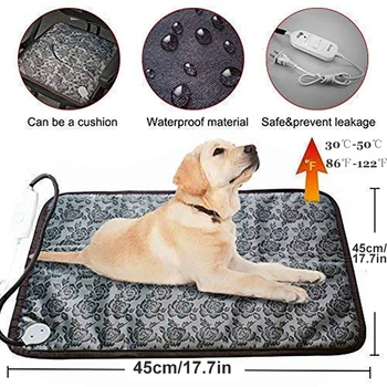 

Pet Dog Cat Winter Warm Electric Heated Pad Mat Carpet For Animals Pet Bed Blanket Heater Carpet Heating Pad