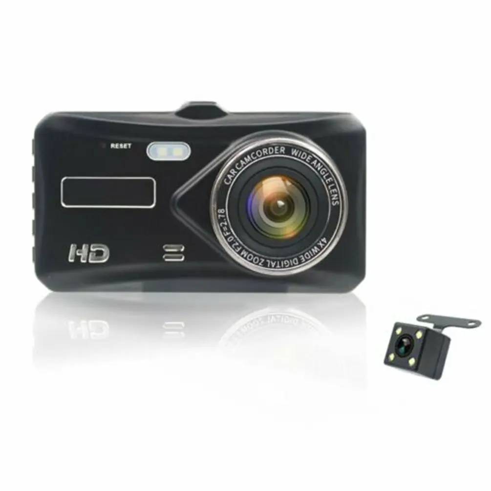 4 дюймовый сенсорный экран вождения Регистраторы Hd 1080P до и после двойной Запись тусклый Ночное видение мониторный рекордер