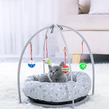 

Multifunctional Cat Tent Activity Tent Pet Cat Bed Cat Play Mat For All Season Center With Hang Cat Toys, Outdoor Bed Play