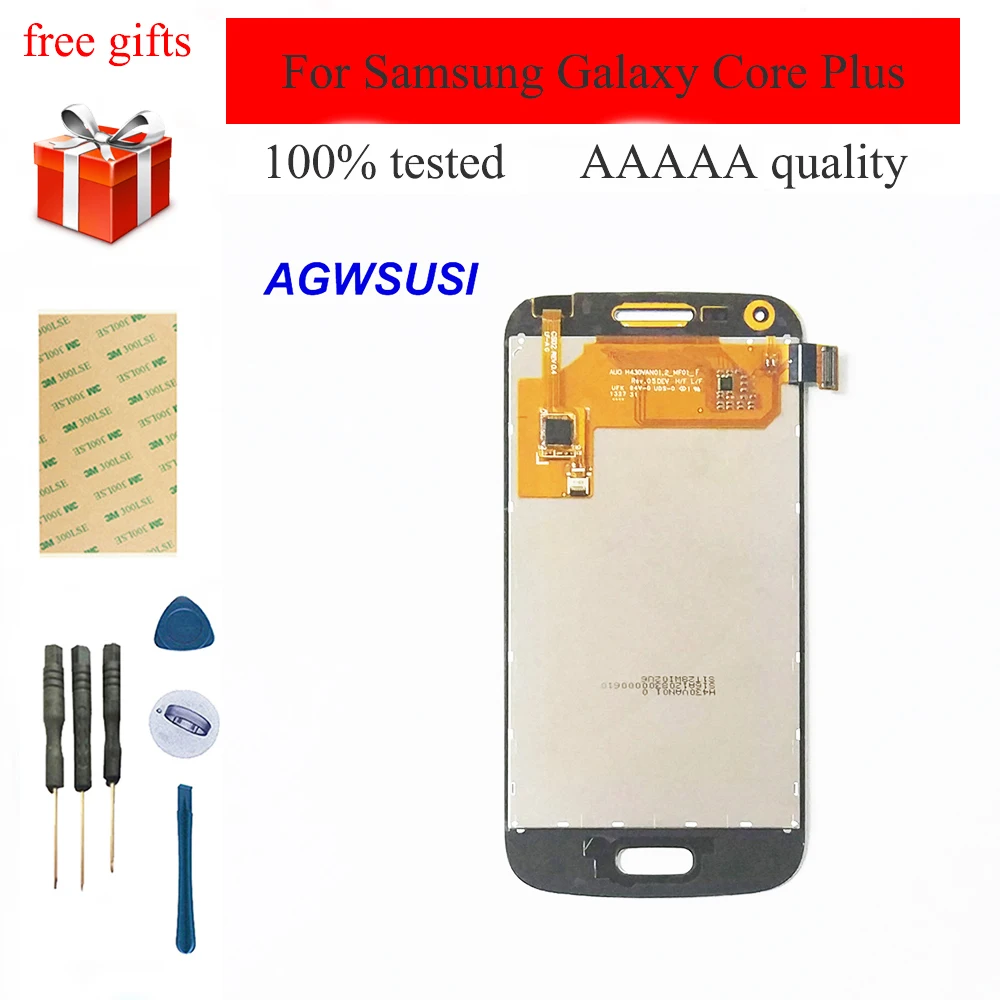 Goedkoop Voor Samsung Galaxy Core Plus LCD Touch SM G350 G350 LCD Display Monitor Panel Module + Touch Screen Digitizer Sensor Vergadering