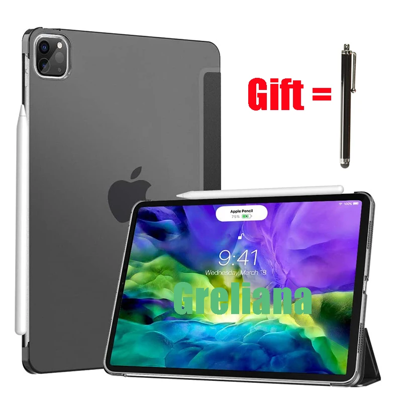 Case For iPad Pro 11 inch 2018 Cover Ultra Slim Lightweight Magnetic Translucent Frosted Back Shell for 2020 | Компьютеры и офис