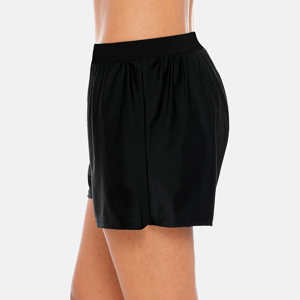 Charmo Ladies Swimming Shorts Women Loose Fit Solid Color Bikini Bottom Ban Swimwear Briefs Boy Shorts Split Swimming Trunks