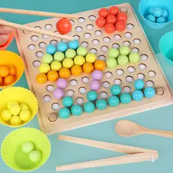 Детские развивающие игрушки клип бусины игра-головоломка детская деревянная клипса мяч головоломка родитель-ребенок интерактивные