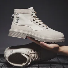 Модная брендовая кожаная обувь для отдыха; мужские классические ботильоны; коричневые Молодежные Кожаные Рабочие прогулочные туфли со шнуровкой; J2-35