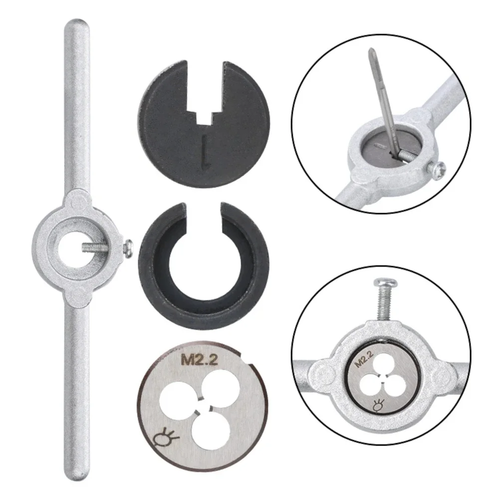 Drillpro 31pcs Multifunction Tap Die Set M1-M2.5 Metric Thread Tap and Die Screw Set External Thread Cutting Tapping Hand Tool Kit