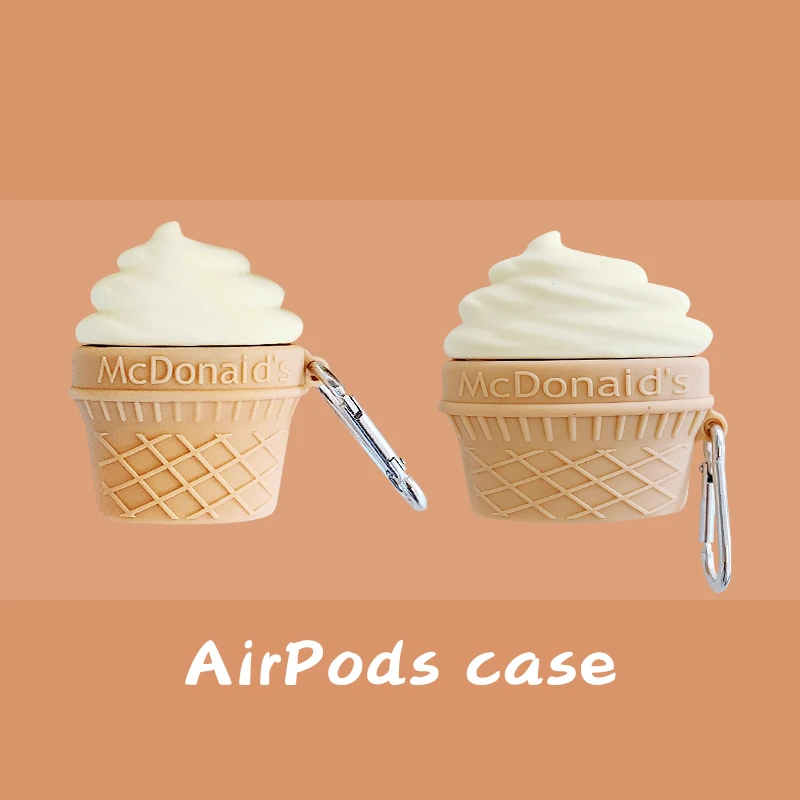 Силиконовый чехол для наушников Apple Airpod 2 с 3d рисунком мороженого|Аксессуары