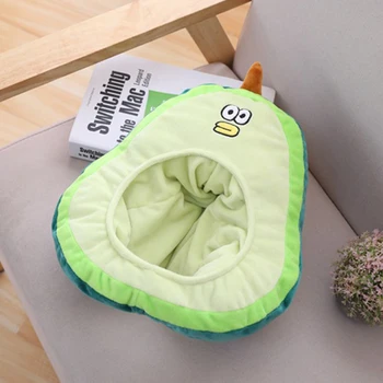 

Funny Headwear Cosplay Cartoon Head Mask Cute Avocado Plush Hat Costume Accessory Photo Props