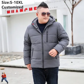 

85% White Duck Down Jacket Men Winter Warm Plus Size 6XL 7XL 8XL 9XL 10XL Black Extra Coat Hooded Thicken Customized Clothes
