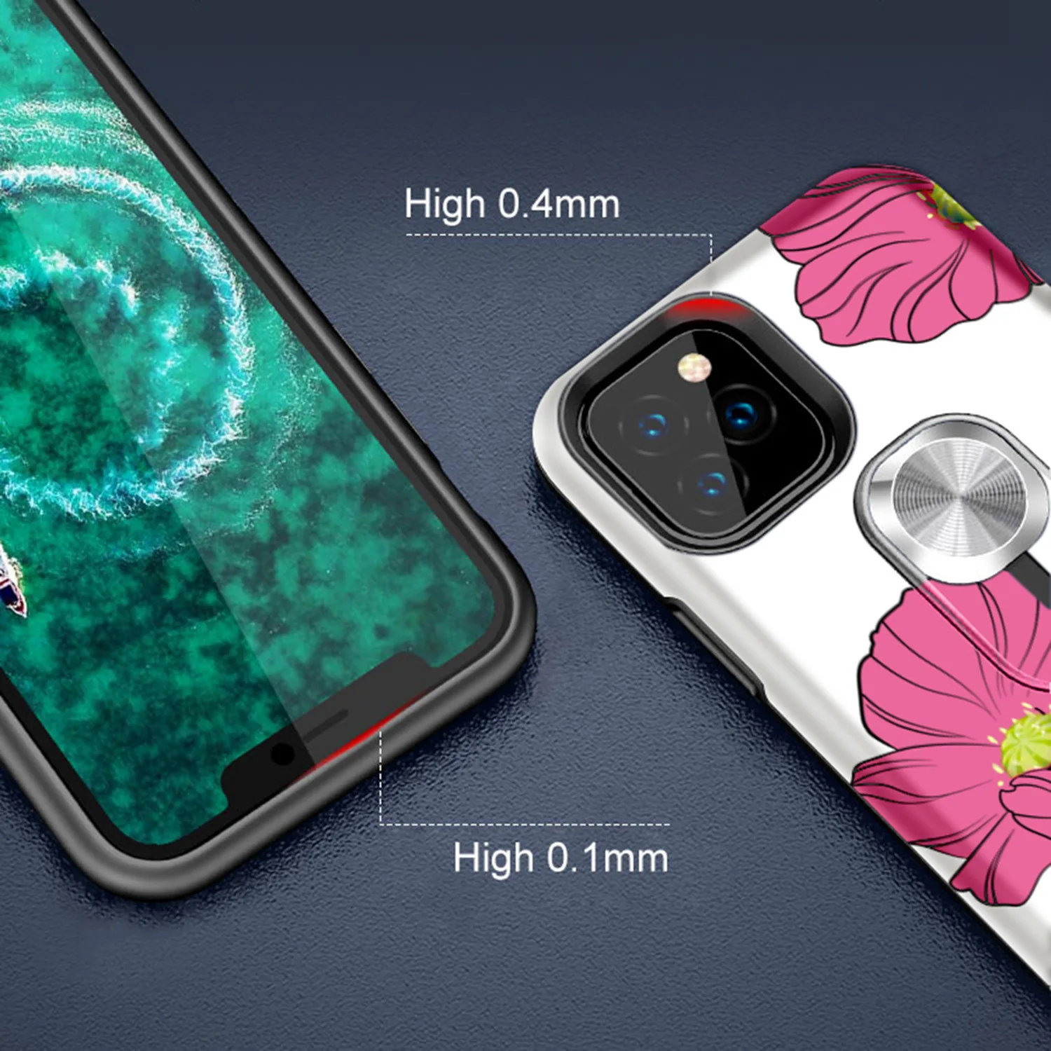 Для iPhone 11 Pro Max 11 Pro i8 Plus i7 i7 Plus i6 i6s цветочный ультрафиолетовый светильник сменный защитный чехол-подставка для iPhone 11