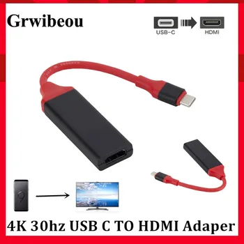 

Grwibeou usb type c to hdmi cable adapter 4k 30hz USB 3.1 to HDMI Adapter Male to Female Converter for PC Computer TV Display