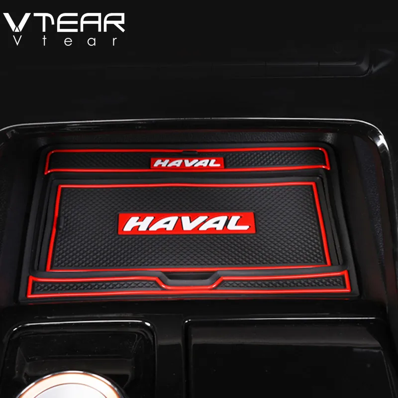 Vtear Door Slot Pad Anti-Slip Mat Decoration PVC Cup Holder Dust-Proof Cover Car Accessories Parts For Haval H6 3rd Gen 2021
