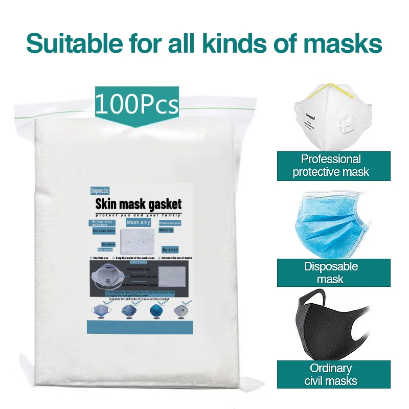 

100pcs Disposable Filter Pad for Kids Adult Face Mask Respirator Dustproof Anti PM2.5 Suitable for N95 KN95 KF94 ffp3 2 1 Masks