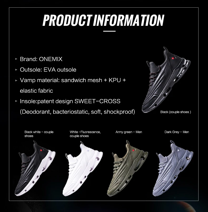 ONEMIX Men Casual Shoes Running 2019 Bullet Technology Style Comfortable Lightweight Jogging Training Off White Sneakers for Man