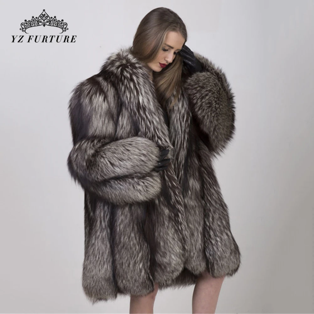 Vintage silver fox fur jacket Clearance