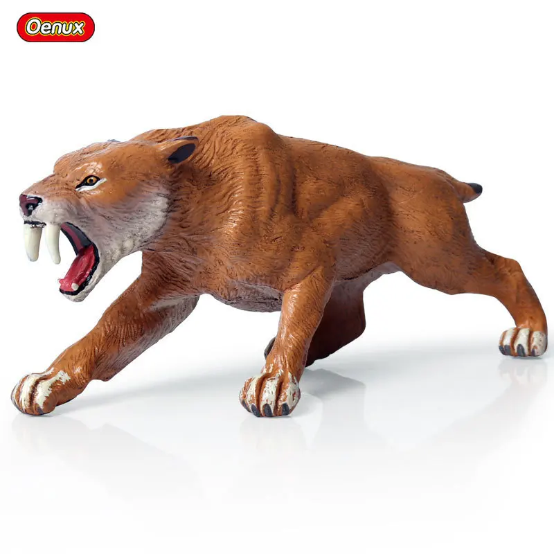 

Children Model Static Solid Wild Animal Model Ice Age Generation Saber-Toothed Tiger Edge Tooth Tiger Garage Kit Toy