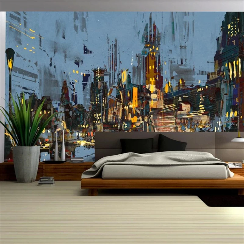 Beibehang-HD-abstract-city-night-landscape-background-wall-custom-large-mural-wallpaper-papel-de-parede-quarto (2)