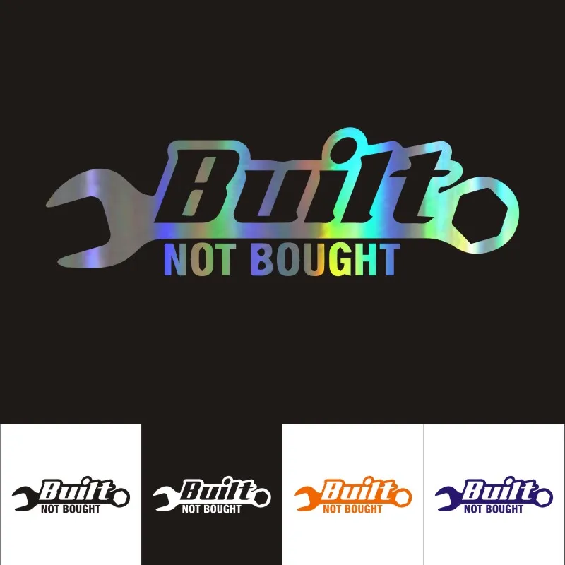 

Reflective JDM Built Not Bought Car Sticker And Decal Bumper Window Windshield Cover Scratches Waterproof Accessories PVC20*7cm