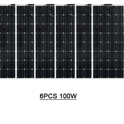 8 шт. солнечная панель 100W 18VDC 36VDC для детей возрастом от 12V 24V батарея зарядное устройство 21%, и он имеет высокую эффективность монокристаллические солнечные батареи - Цвет: 6pcs PET PANEL