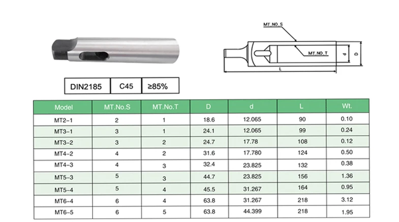 Drill Sleeve MT1 MT2 MT3 MT4 MT5 Arbor Morse Taper Adapter Reducing Drill Sleeve For Morse Taper Shank Accessories morse taper adapter