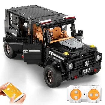 

1:10 2.4G 1662Pcs DIY Remote Control Sport Car Assembly Building Block Car Toy For Children Educational Toys Birthday Gift-Black