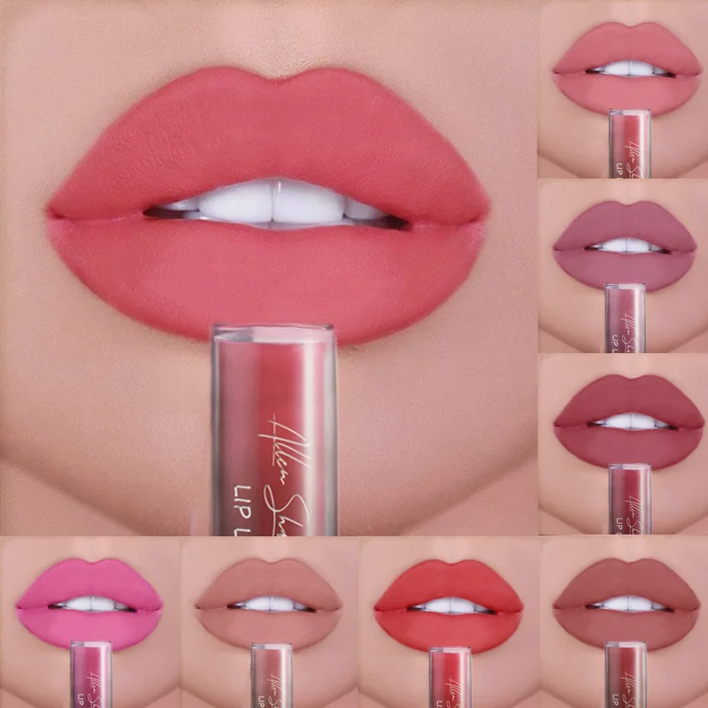 12 видов цветов водостойкая краска для губ Длительное Действие красно-Бархатная