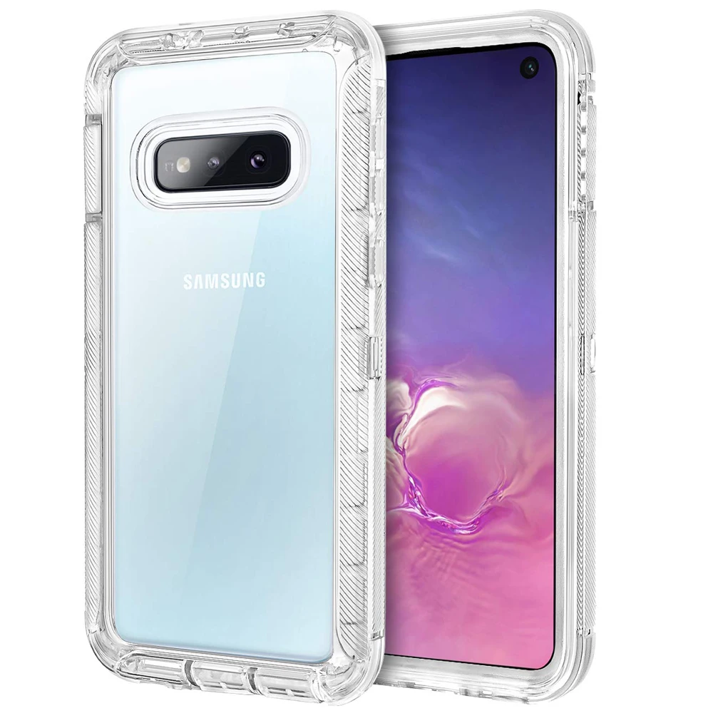 For Samsung Galaxy S10 Plus Hybrid 3in1 Hard PC+Soft Silicon Armor Shockproof Translucent Phone Case Note 8 |