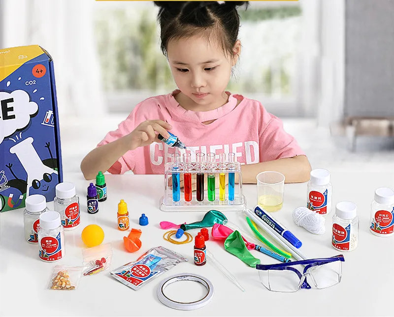 

Children's Science Small Experiment Set Diy Handmade Small Making Primary School Students Physical Chemistry Teaching Aids Toys