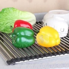 Сушилка для посуды-18.5in на 16in-20 ''* 18,5''-закатать коммерческий класс SUS304 нержавеющая сталь и силикон над раковиной