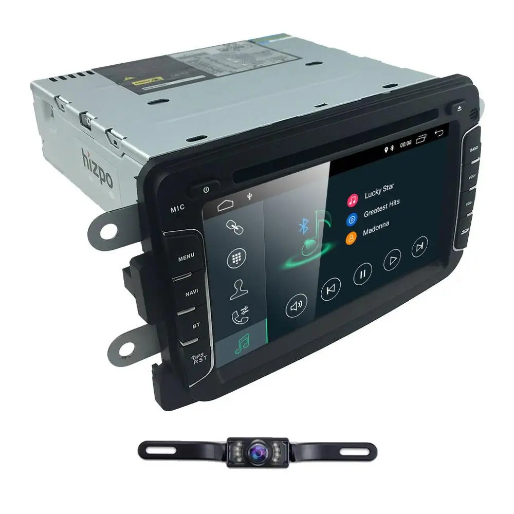 Top Android 9.0 4Core 2GB+16GB GPS Navigator Radio For Dacia Duster Logan Sandero Car DVD Central Cassette Player WIFI BT SWC DAB SD 4