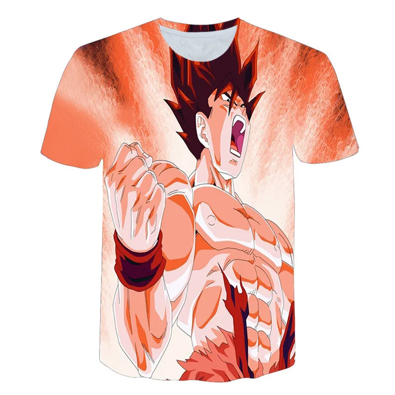 Манга dragon ball z Super Saiyan Son Goku, аниме, летняя 3D печать, новинка, модные футболки, топы для мужчин/мальчиков, мультяшная Повседневная футболка - Цвет: 212