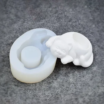 

Cat Shape Flower Pot Silicone Mold Succulent Planter Resin Casting Maker Handmade DIY Tool Art Craft Project Concrete Pen Holder