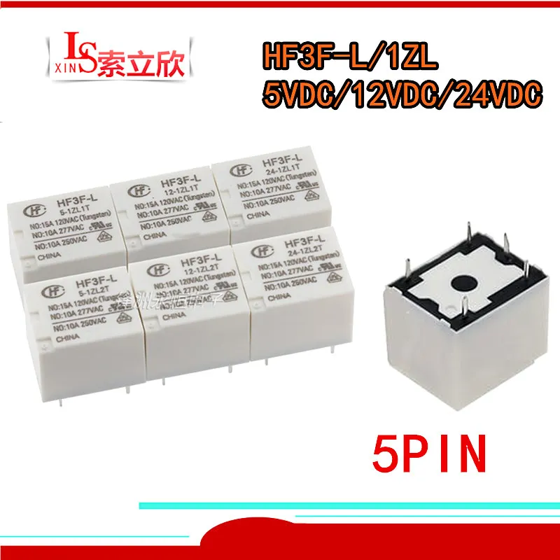 5PCS/lot Single coil magnetic hold relay HF3F-L 5-1ZLT 12-1ZLT 24-1ZLT HF3F-L-24ZLT HF3F L 24 1ZLT 10A 4PIN | Обустройство дома