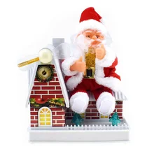 Poupée en peluche électrique à échelle d'escalade pour père noël, décor musical créatif, jouet pour enfant, cadeau d'anniversaire ou de noël