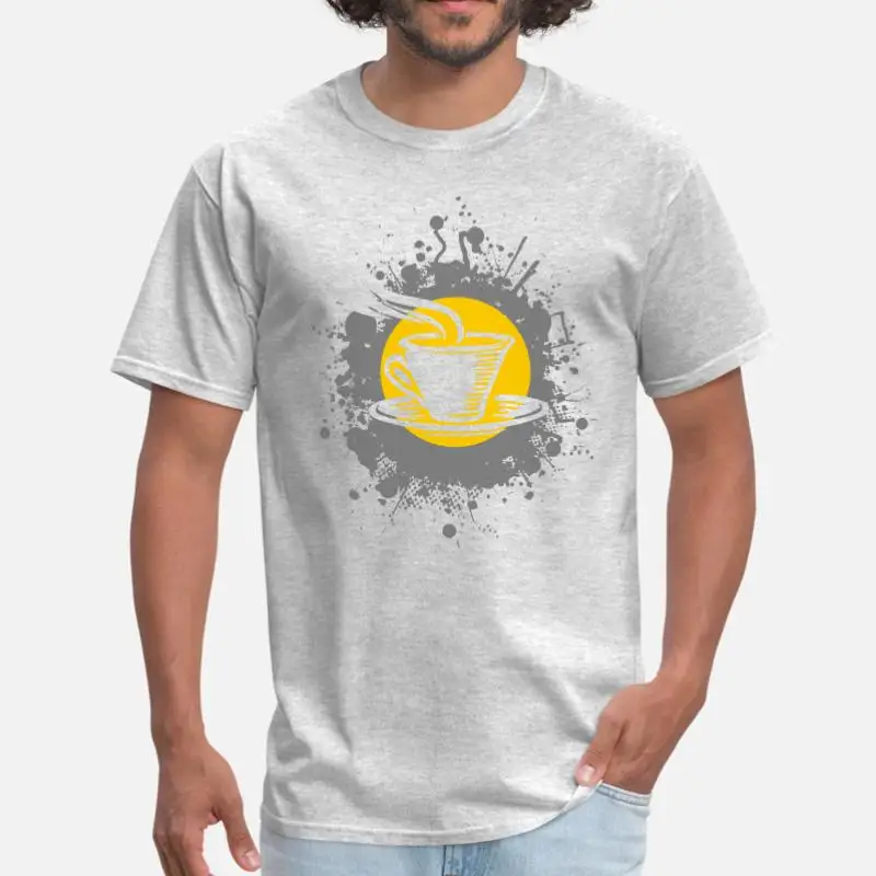 Coffee Cup Men Tee Shirt Woman Round Collar Hilarious Tshirt For Men Big Size 3xl 4xl 5xl Streetwear Pop Top Tee