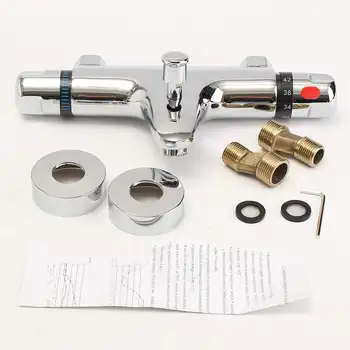 

Bathroom Thermostatic Mixer Tap Hot And Cold Bathroom Mixer Mixing Valve Bathtub Faucet Thermostatic Shower Faucets Set